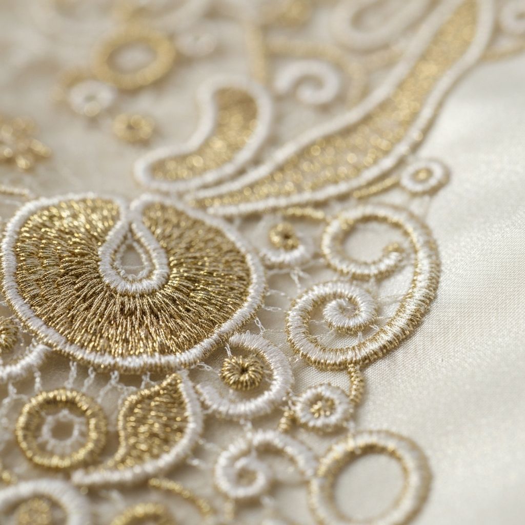 Luxurious fabric details and textures